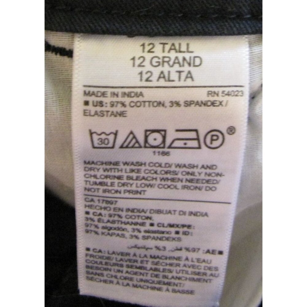 Old Navy 12 Tall Navy Blue Skinny Chino's Pants Stretch - Picture 4 of 4